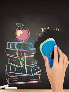 1pc/Set Washable Chalkboard Eraser, Magnetic Blackboard Eraser, Whiteboard Eraser, Dry Erase Eraser, Reusable Chalk Eraser For Chalk Marks, Home And Office Supplies - Multicolor - View 10