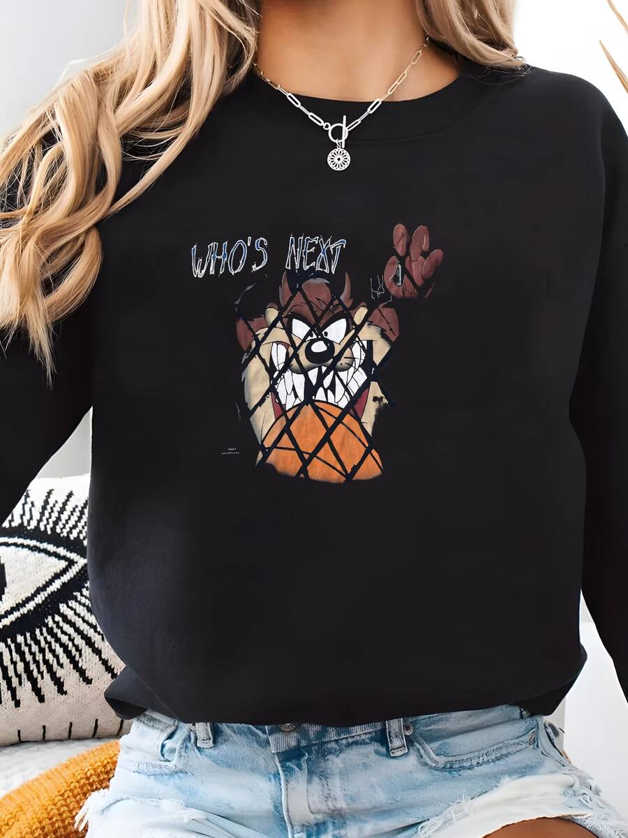 Women Plus Size Sports Sweatshirts - Hitam - View 1