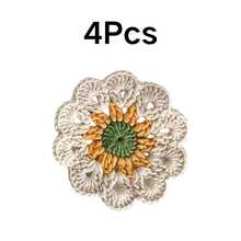 4件/3件/2件钩针编织杯垫，手工花卉针织杯垫，茶杯垫，茶会用品，可爱针织杯垫，小桌布，女士礼物，圣诞餐桌装饰 - 向日葵杯墊 - 查看 15