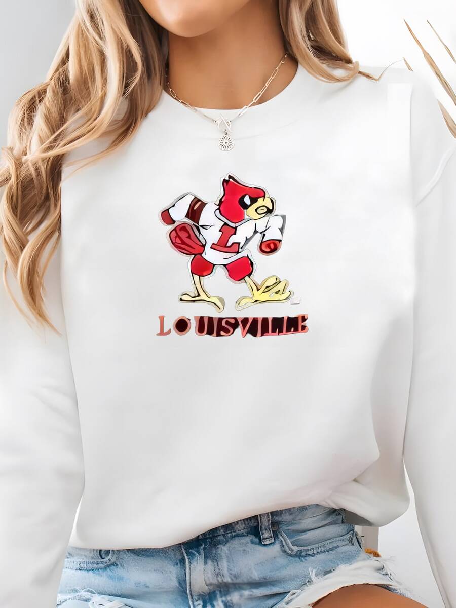 Women Plus Size Sports Sweatshirts - White - View 1