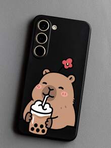 1个奶茶爱好者水豚姐妹防摔防滑黑色手机壳，兼容、荣耀、红米、Galaxy等手机。 - 黑色 - 查看 5