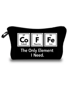 Bolsa de cosméticos con impresión de la tabla periódica, bolsa de almacenamiento multifuncional con elementos químicos divertidos, organizador de viaje, bolsa digital, bolsa de papelería, elegante y portátil, gran capacidad, el mejor regalo para entusiastas de la química, maestros, estudiantes, familia, amigos y compañeros de clase. Regalos y recuerdos perfectos para vacaciones, cumpleaños, fiestas, regalos de dama de honor, San Valentín y Ramadán, bolsa esencial de viaje - Multicolor - Ver 12