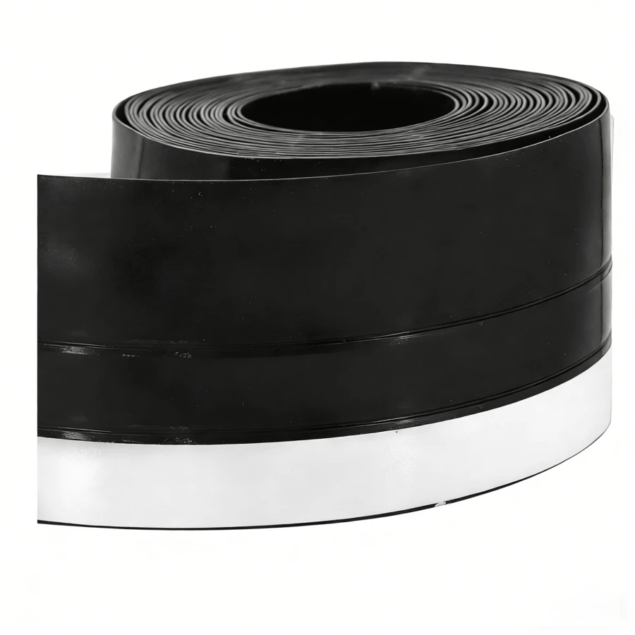 HALMAN Guardapolvo Adherible Para Puerta Evita Insectos Y Polvo 5 M,Rollo de 5m de tira de sellado para puerta anti-robo, tira autoadhesiva resistente al desgaste y a prueba de viento para sellar espacios en puertas, insonorización y protección contra impactos, clima, sonido, agua e insectos,Cinta de sellado inferior de la puerta tiene un adhesivo de alto rendimiento que se adhiere a la mayoría de las superficies y es ideal para marcos de puertas y ventanas. La cinta de sellado inferior de la puerta es resistente al agua, al viento, a la corrosión, al calor, al envejecimiento, al moho y al ácido. Proteger de la lluvia y el frío, proporcionando un ambiente limpio y cálido. - Negro - Ver 1