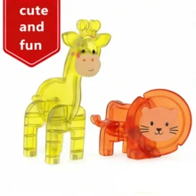 Colorful Window Magnetic Tiles Toy Accessories, Small Animal Dinosaur Zoo Puzzle, Children's Educational Magnetic Building Blocks, Creative Construction Toy, Suitable For New Year, Birthday, Holiday Gifts - Multicolor - View 7