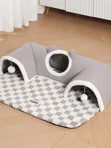 Cat Tunnel, Cat Bed, Small Pet Tunnel, Small Pet Bed, Deer, Pet Bed, Hidden Play Toy, Cat Tunnel, Play & Sleep, All-In-One Bear Shaped Tunnel, Cat Bed, Pet Bed, Warm Bed, Rabbit, Hamster Tunnel Bed - Multicolor - View 9