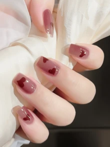 20pcs Emi UV Gel Nail Stickers, Transparent Base Coat, Salon Quality, Long-Lasting, ES20 Cross-Border Wholesale, Same As Red Book Nail Stickers