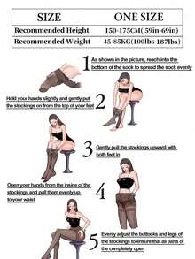 1件装女士破洞性感连裤袜，Y2K坏女孩风格紧身裤 - 黑色 - 查看 2