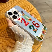 Con el maravilloso patrón Diseño navideño, Funda de teléfono de plata colorida IMD, compatible con Apple 17Pro/17ProMax/17/Air/16/16e/16Pro/16ProMax/16Plus/11/12Mini/13Mini/15ProMax/15Pro/15Plus/14Pro/14ProMax/14Plus/12Pro/12ProMax/13Pro/13ProMax,Galaxy S25+/S24 Ultra/S23 FE/A55/A54/A35/A34/A32/A22/A15/A12/A06/A05/A04E/A04/A03/A02/M15/M145G, Resistente a caídas,Liviano -- ¡Regalo ideal para cumpleaños, Navidad y todas las fiestas especiales! - Blanco - Ver 2