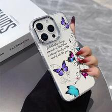 Esta colorida funda con letras y estampado de mariposas es compatible con varios modelos de teléfono, como OPPO Reno 16E/15/14/13/12/11/PRO/PLUS/PROMAX/MINI, S/A/M/NOTE, S/G/EDGE/E, Transition Spark/HANTOM/CAMON/INFINIX, Honor 400/PLAY/X/Y, OPPO Reno/A/F, OPPO Reno 14/Redmi/POCO/NOTE, etc. Transparente, sencilla, elegante y duradera, está hecha de TPU. Es ideal para celebraciones como San Valentín, Halloween y Navidad, y es ideal para uso personal o como regalo. - transparente - Ver 5