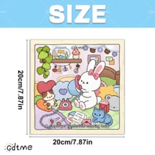 GDTME 涂色书 1：适合成人和儿童的可爱温馨涂色书，24 页厚纸，7.87*7.87 英寸，包含易于涂色的动物插图和可爱场景。 - 141 - 查看 2