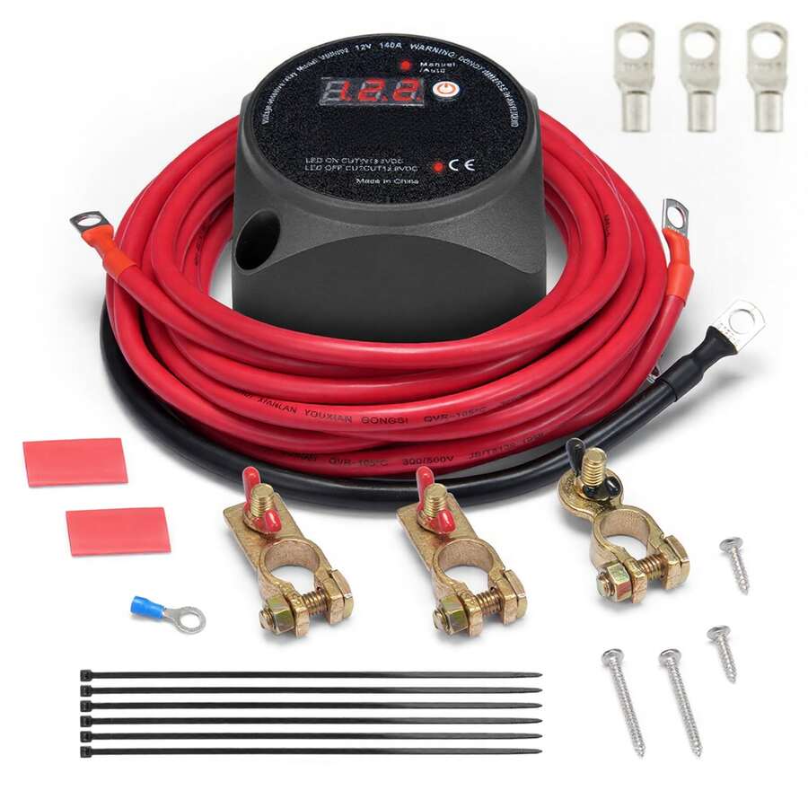 Relais - Kit écran LCD 100 A 12 V, 140 A 110 A 6 mètres 110 A 1 mètre Ja Ja 2 mètres - Voir 1