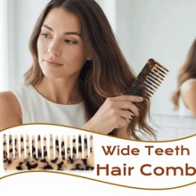 Wide Teeth Hair Comb Acetate Hair Combs Anti-Static Massage Hair Brush Hairdressing Salon Styling Traveling Accessories Hair Styling Tool - Multicolor - View 1