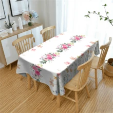 1/20片装玫瑰花卉印花桌布，适用于节日派对、野餐、晚餐装饰，适合家居客厅、厨房、餐厅，可机洗，易于清洁 - 彩色 - 查看 8