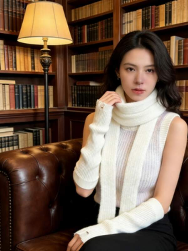 Ideal para el atuendo del Día de San Valentín: Bufanda de punto de cintura delgada - Chal de moda de unicolor, pieza esencial de superposición para otoño/invierno