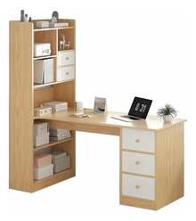 Escritorio para Computadora, Diseño Minimalista Moderno, Ideal para Oficina, Home Office, Fácil Armado, con Estructura Resistente - Marrón - Ver 9