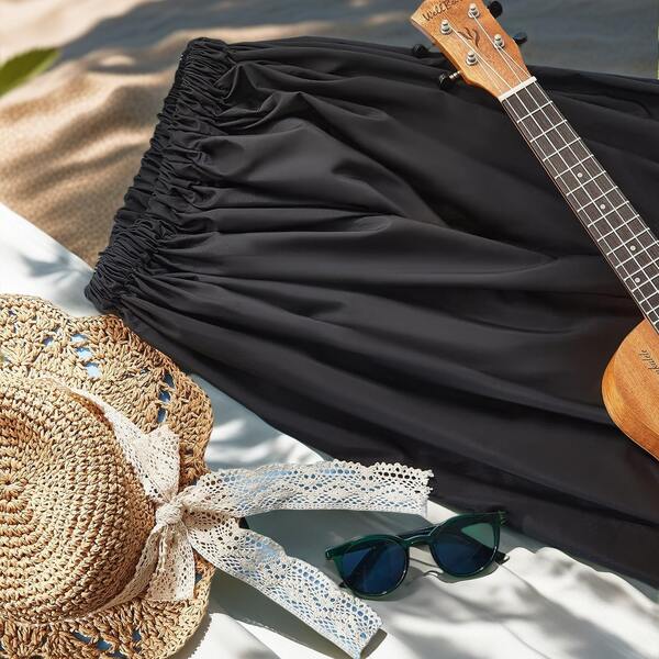 1pc MUTAO Quick-Dry Portable Beach Changing Robe - Lightweight, Compact Design For Swimming & Travel