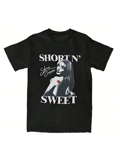 Sabrina Carpenters Album Short N' Sweet T Shirt men Men Aesthetic Cotton T Shirts Summer O Neck Novelty Tee Shirt Oversize Tops graphic tee