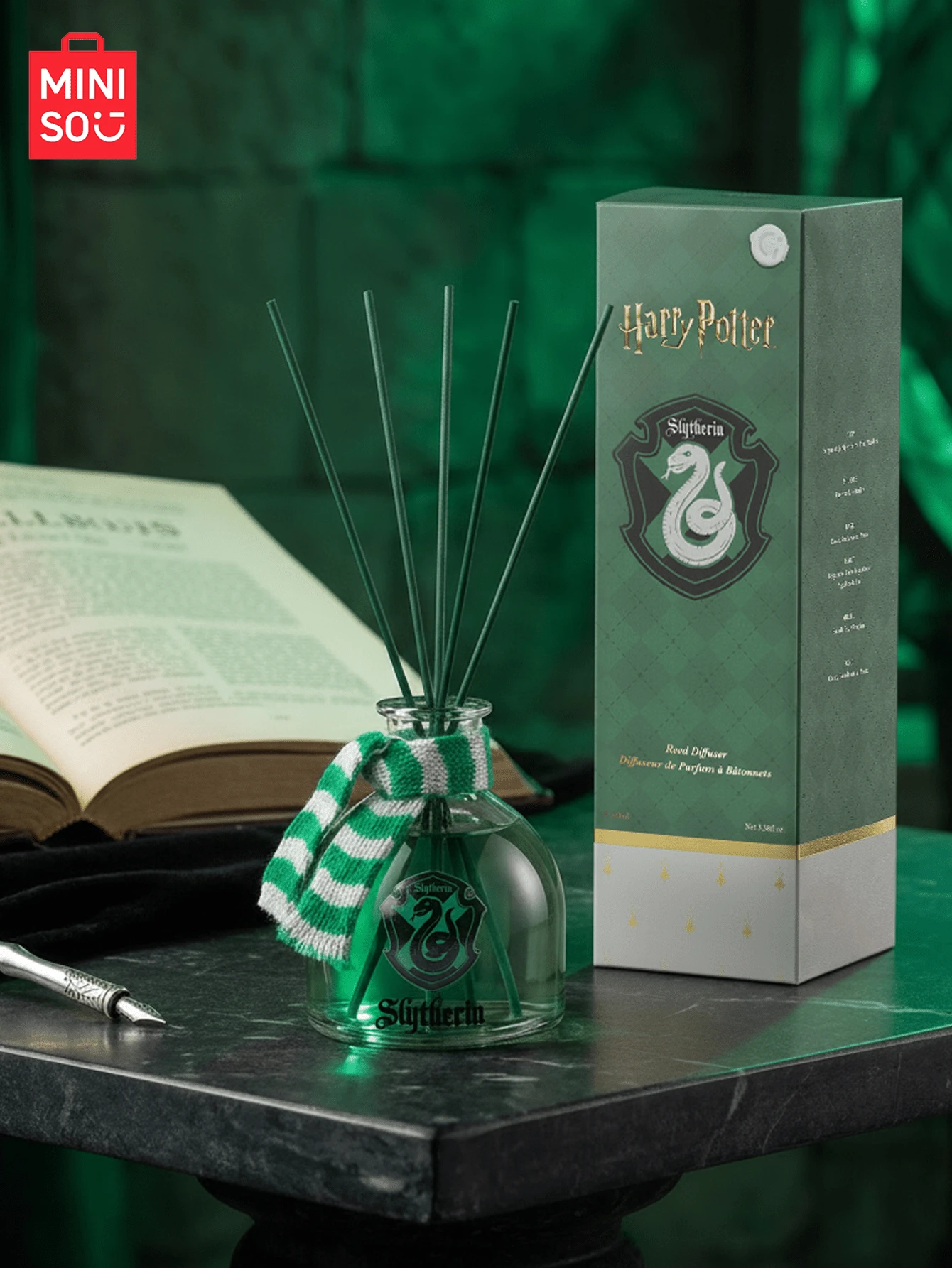 名创优品哈利波特室内香薰 - 斯莱特林主题，持久留香，完美礼品套装 - 木質香型 - 查看 1