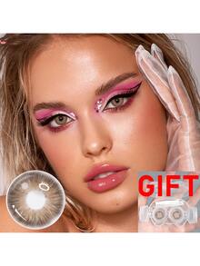 3D Contact Lens Touch Control Box Set, Tweezers Disassembly Tool, Portable Travel Accessories, Suitable For Daily Outdoor Use, Holiday Gifts, Halloween Role-Playing Special, Costume Party Equipment. - Màu nâu  Mocha - Xem 2