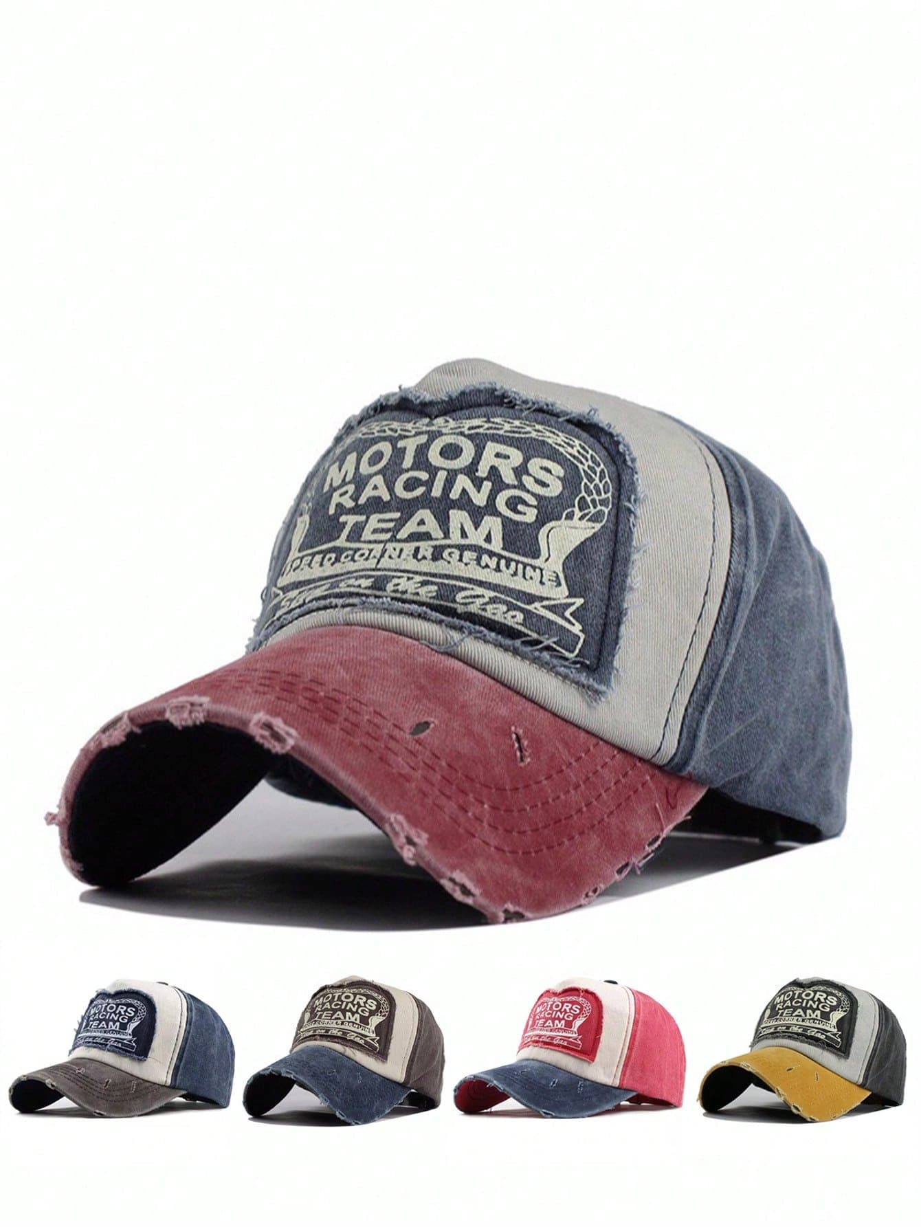 1pc Unisex Distressed Vintage Adjustable Baseball Cap, Casual Outdoor Hat For Spring, Summer, Autumn, Versatile Sun Protection, Y2K Style