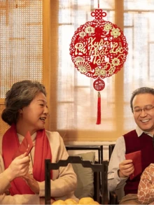 2026新年挂饰，中国新年墙饰，家居，花园，贺卡，派对用品，派对装饰 - 彩色 - 查看 5