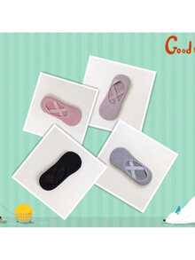 4 双女士防滑硅胶瑜伽袜 - 透气船袜，适合舞蹈、普拉提防滑袜、健身和夏季锻炼 - 彩色 - 查看 13