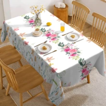 1/20片装玫瑰花卉印花桌布，适用于节日派对、野餐、晚餐装饰，适合家居客厅、厨房、餐厅，可机洗，易于清洁 - 彩色 - 查看 15