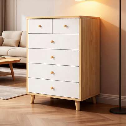 Cómoda Cajonera De Madera Moderna Con 6 Cajones Organizador | Gran Espacio Almacenamiento