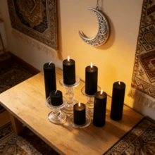 1pc 1.96 Inch Diameter Black Cylindrical Scented Candle, Suitable For Ambiance Creation, Home Decor, Living Room Decor, All Seasons, Valentine's Day Gift & Decor, New Year Gift & Decor, Wedding Gift & Decor, Women/Girlfriend Gift, Souvenir, Birthday Gift