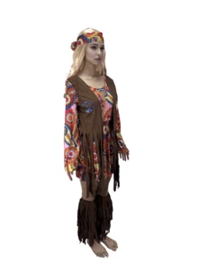 Bộ 4 món - Váy nữ phong cách hippie thêu tua rua, chân váy dài màu nâu kiểu bohemian và tất giữ ấm chân có tua rua, trang phục dự lễ hội âm nhạc. - Nhiều màu - Xem 16