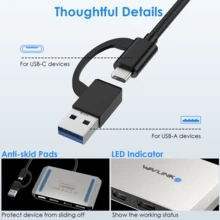 USB To DisplayPort And HDMI Adapter,DisplayLink Dual 4K@60Hz Monitor Hub,For Laptop/Desktop/Tablet/Phone,Compatible With Windows And M1/M2 - Silver - View 2