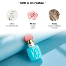 Set de 4 Perfumes para Mujer Aroma Floral Frutal | Aroma Floral Frutal Fresco | Colección "Carta de amor natural" | Mini para bolsa y viaje | Regalo para Año Nuevo, Reyes Magos, San Valentín y Cumpleaños - Múltiples aromas - Ver 5