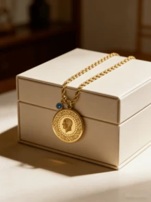 1 mặt dây chuyền hình đầu người già bằng thép không gỉ mạ vàng 18K, phụ kiện vòng cổ thời trang, trang trí độc đáo, vòng cổ nặng bằng thép titan phong cách hip-hop (Đóng gói trong túi OPP) - Vàng - Xem 5