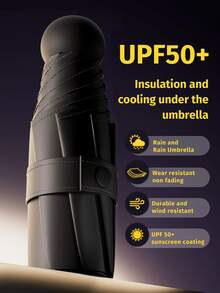 2-In-1 Mini Capsule Umbrella, Women's UV Protection Sunshade Umbrella, Lightweight & Portable - Multicolor - View 2