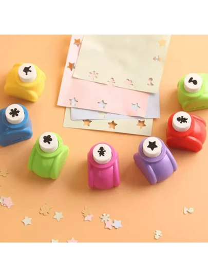 1/2/5pcs Small Embossing Tool, Stamping Machine, Hole Punch Tool, Recommended For Ages 14+, Mini Embossing Machine, Handmade DIY Craft Supplies (Assorted Colors)