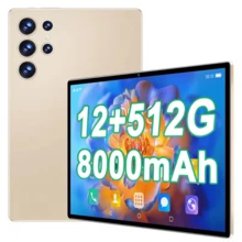 BOSSNEY Tableta, pantalla FHD de 10,1 pulgadas, Android 14,12 GB de RAM, 512 GB de ROM, batería de 8000 mAh, cámaras de 13 MP + 5 MP, WiFi 5G / 2.4 G, viene con teclado, mouse, lápiz óptico y funda protectora. - Dorado - Ver 13