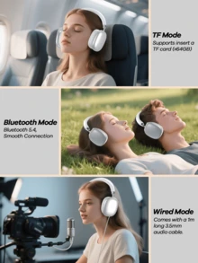 Remax Bluetooth Headphones Over Ear, 70 Hours Playtime Wireless Headphones With Up To 300 Hours Battery Standby, Support Answer Call(Black), Premium Gift For Friend, Classic Best Seller Of Store - RB-602 - View 11
