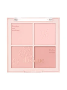 Dasique 4-Color Matte Blush Palette, High Color Payoff, Long-Lasting, Natural Glow, Lightweight & Breathable, Vegan Formula, Fashionable Makeup Brand, Christmas Holiday Essential - #15 Trà sữa hoa hồng - Xem 9