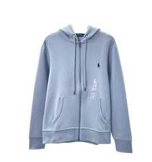 Polo Ralph Lauren Unisex Full-Zip HoodieSweatshirt , Fashion Hoodies & Sweatshirts, Drawstring Hoodies Pullover Sweatshirts Casual Long Sleeve Shirts - 淺藍色 - 查看 8