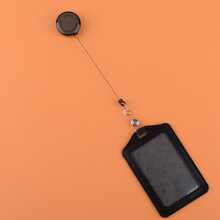 1/2pcs Card Holder + 1/2pcs Detachable Lanyard, Work ID Card Holder, Detachable Lanyard, ID Badge Holder, Work Card Case, Access Card Holder - Black - View 6