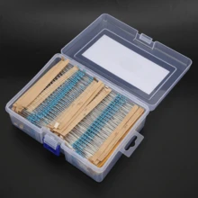 Resistencias de película metálica 1/4W, 2600 pcs (130 valores, 20 cada uno), rango 1RΩ-3MΩ, tolerancia ±1%. Alta precisión, estabilidad y se guridad. Fácil instalación, soporta inserción automática. Ideales para proyectos eléctricos y experimentos. Material de calidad, duraderas. Valores incl.: 12K, 15K, 220R, 3M, etc. Estado: 100% nuevo. - Blanco - Ver 9