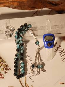 2pcs Rosary Counter Set - High-End Packaged Ring Counter, Bracelet Counter Set With Beads, Counter, Electronic Manual Button Counter, Compact Portable Finger Ring Counter, Thumb Press Counter - Multicolor - View 11