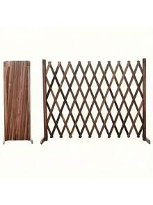 1 Extendable Wooden Pet Gate For Dogs & Cats - Corrosion-Resistant Charcoal Finish, Simple Indoor Safety Barrier For Home, Bedroom, Doorways & Stairs (120/160cm), Indoor Dog Gates - Black - View 1