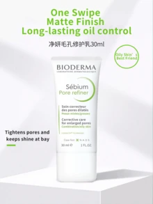 Bioderma Sebium Pore Refiner Cream 30ml, Oil Control, Mattifying, Pore Tightening, Suitable For Oily Skin - Astringent Serum 30ml - View 7