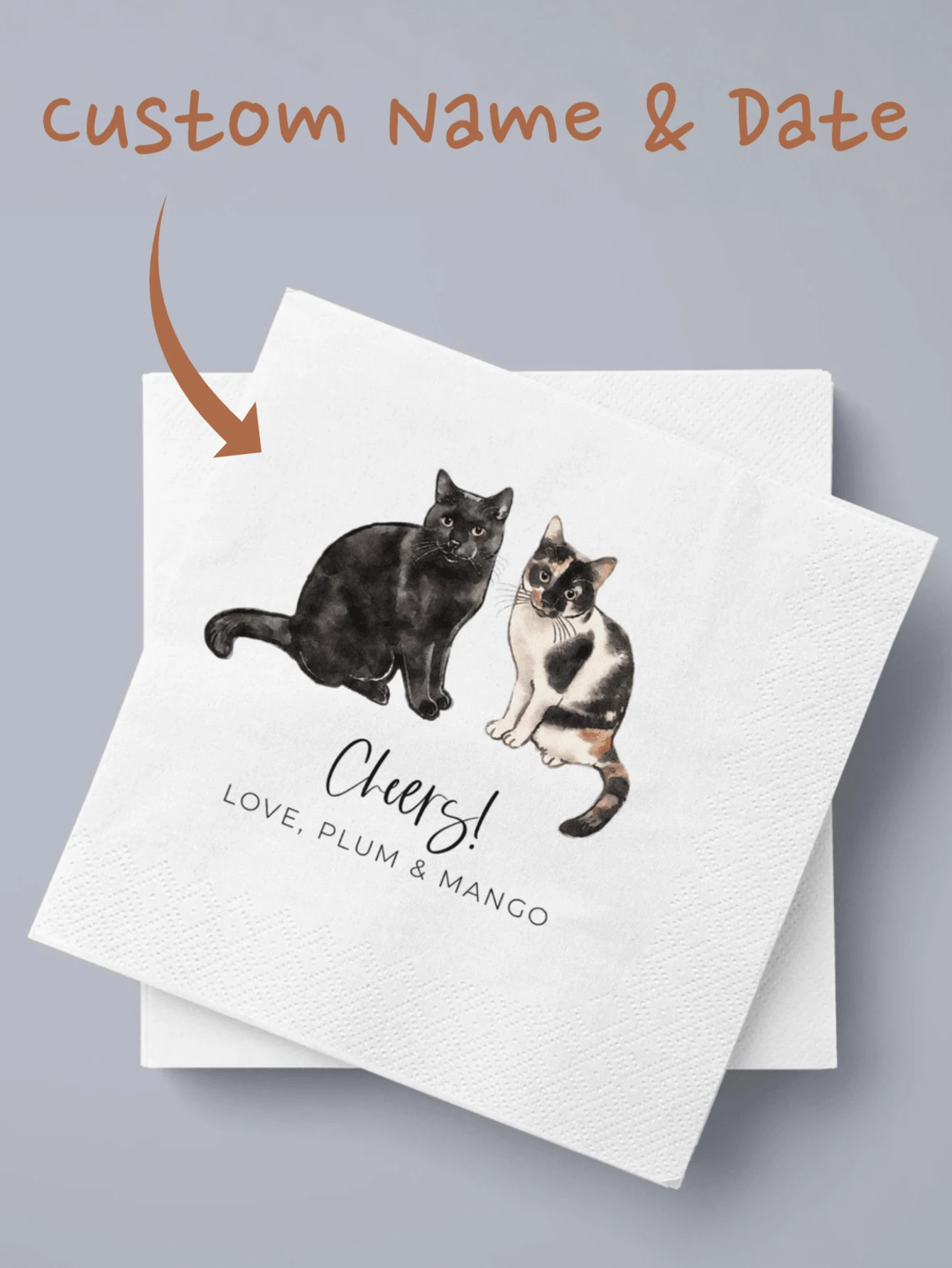 20/40/60/100pcs Customized Napkins, Wedding Anniversary Personalized Napkins, Suitable For Couples, Lovers, Romantic Gift, Disposable Beverage & Dessert Napkins, Applicable For Wedding Table Decor, Engagement Party, Unique Ideal Gift For Her