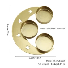 月牙形烛台，营造氛围的拍照道具和展示品 - 彩色 - 查看 8