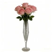 1/2/4pcs Ins Style Crackle Glass Red Wine Glasses, Elegant High Stem Glasses For Home Dining & Cocktail, 100% Lead-Free, Small Manhattan Cocktail Glasses - Transparent - View 5