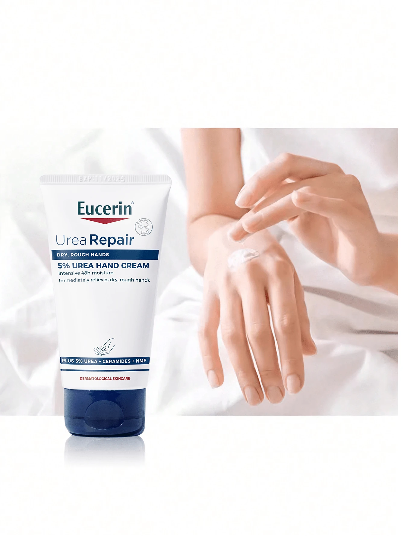 Eucerin Crema de manos reparadora hidratante, humectante nutritivo sin grasa para piel seca - 75ml - Ver 1
