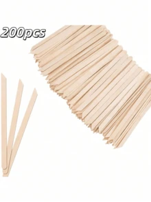 100/300/500pcs Small Wooden Wax Sticks, Eyebrow Wax Sticks For Hair Removal, Mini Ice Pop Sticks, Handmade Wooden Sticks
