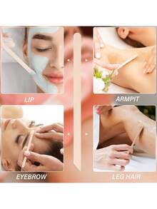 100/300/500pcs Small Wooden Wax Sticks, Eyebrow Wax Sticks For Hair Removal, Mini Ice Pop Sticks, Handmade Wooden Sticks